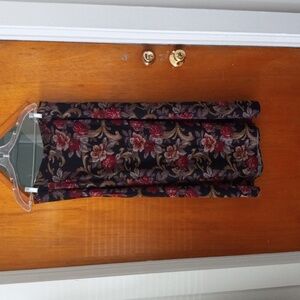 First Option Tool red floral skirt